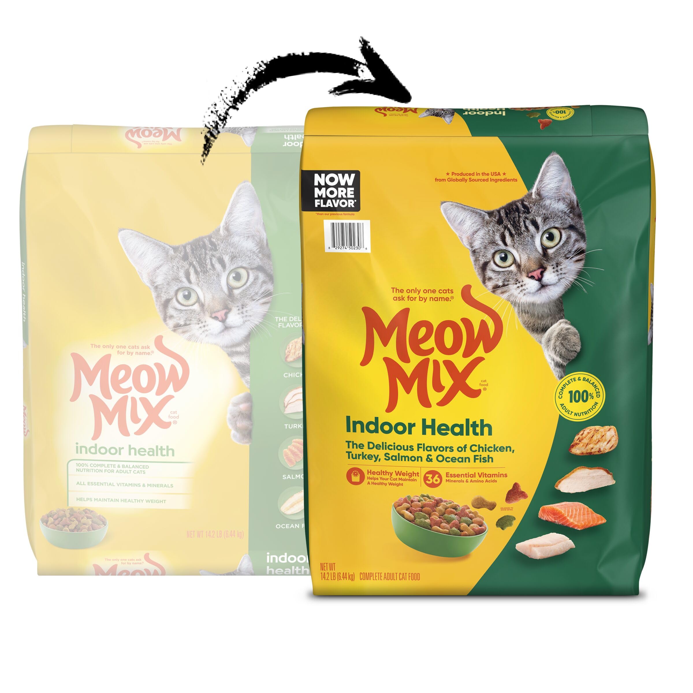 Amazon Meow Mix Indoor Health Dry Cat Food 14.2 Pound Bag Dry Pet Food Pet Supplies